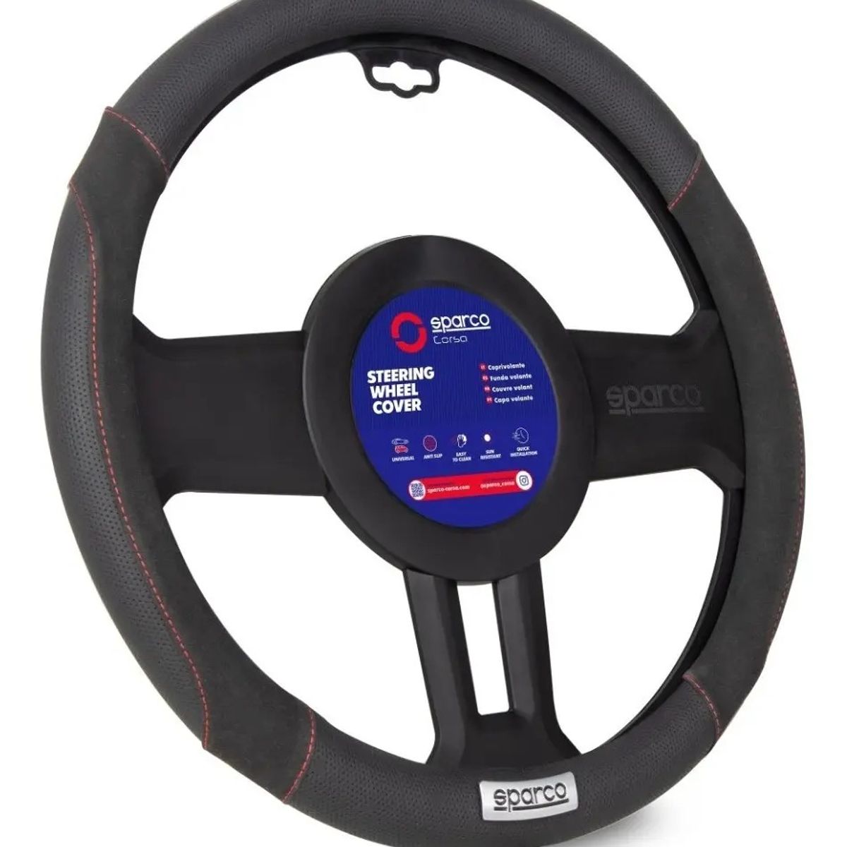 SPARCO - Cubre Volante Sparco Original Alta Calidad 1112bk