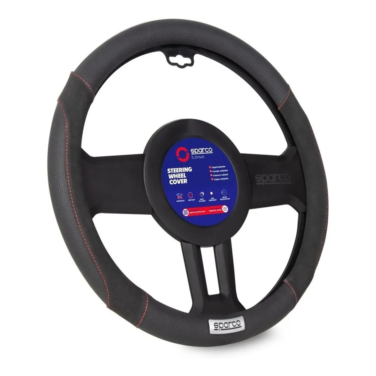 SPARCO - Cubre Volante Sparco Original Alta Calidad 1112bk