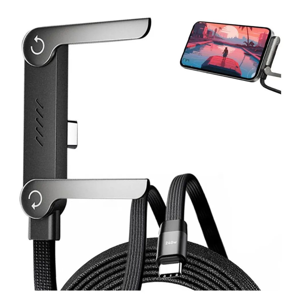 GENERICO - Cable De Carga Rápida USB A Tipo C  6A 66W Super Charge  Diseño Reforzado Antidoblez