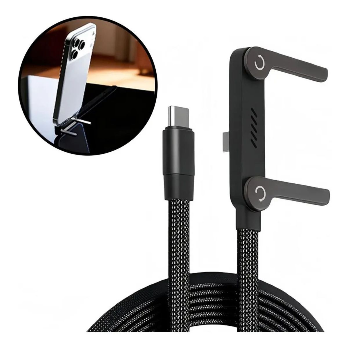 GENERICO - Cable De Carga Rápida USB A Tipo C  6A 66W Super Charge  Diseño Reforzado Antidoblez