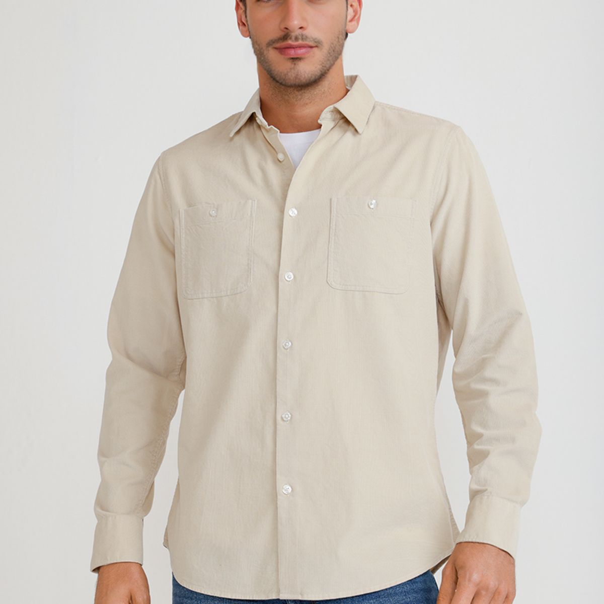 PERRY ELLIS - Camisa Hombre Micro Cotelé Corduroy Shirt