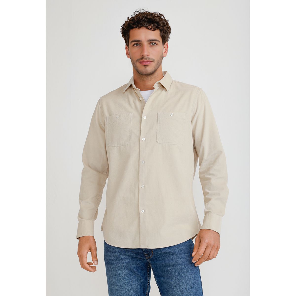 PERRY ELLIS - Camisa Hombre Micro Cotelé Corduroy Shirt