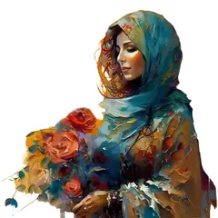 GENERICO - Pintura por números mujer flores y pájaros