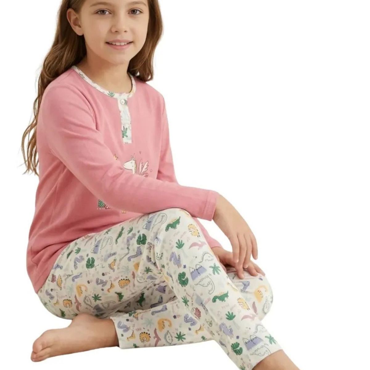 LOOK SHOP - Pijama Niña Verano. Manga Larga. Diseños. Talla 6 A 14 404