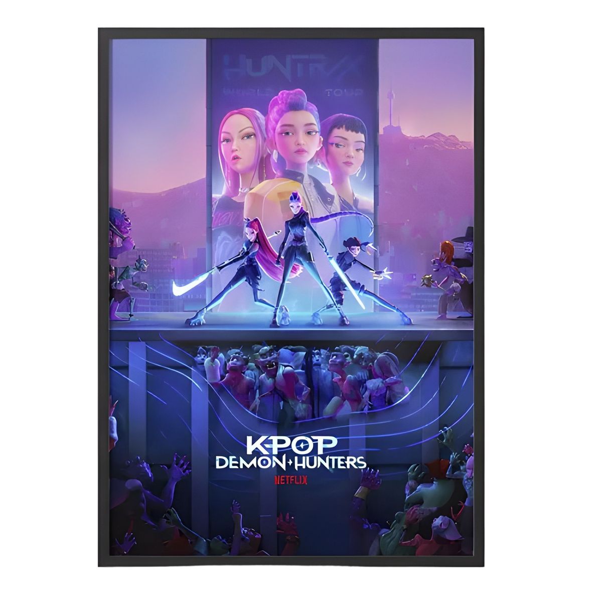 GENERICO - Cuadro póster K Pop Demon Hunters 30x40 Negro