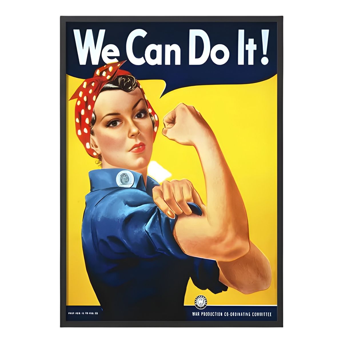 GENERICO - Cuadro Poster We Can Do It 30x40 Cm Negro