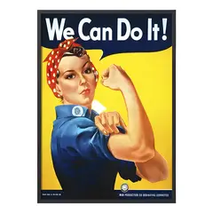 GENERICO - Cuadro Poster We Can Do It 30x40 Cm Negro