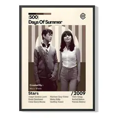 GENERICO - Cuadro Poster 500 Días Con Ella 40x50 Cm Negro