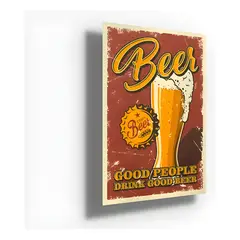 GENERICO - Cartel Metálico Cerveza Bar Quincho Blanco