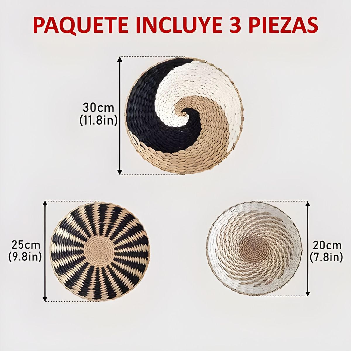 GENERICO - Círculo Decorativo Mimbre Pared