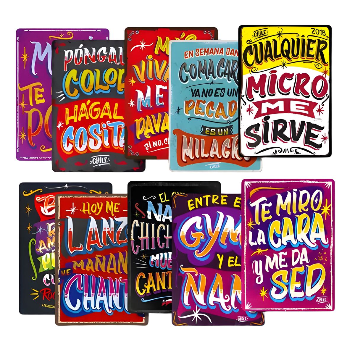 GENERICO - Cuadro Quincho Metálico 30x20 Cm Pack 10 Unidades