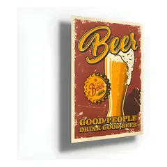 GENERICO - Cartel Metálico Cerveza Bar Quincho Blanco