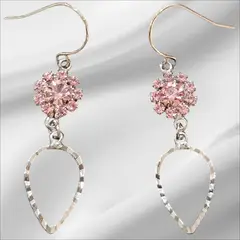 GENERICO - Aros Colgantes Con Flor Brillante- Cafunè Studio