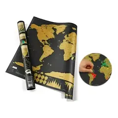 GENERICO - Mapa Mundo Raspable 42x30 Cm