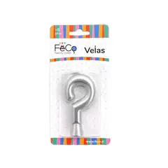 GENERICO - VELA NUMERAL PLATEADO X1 UNI