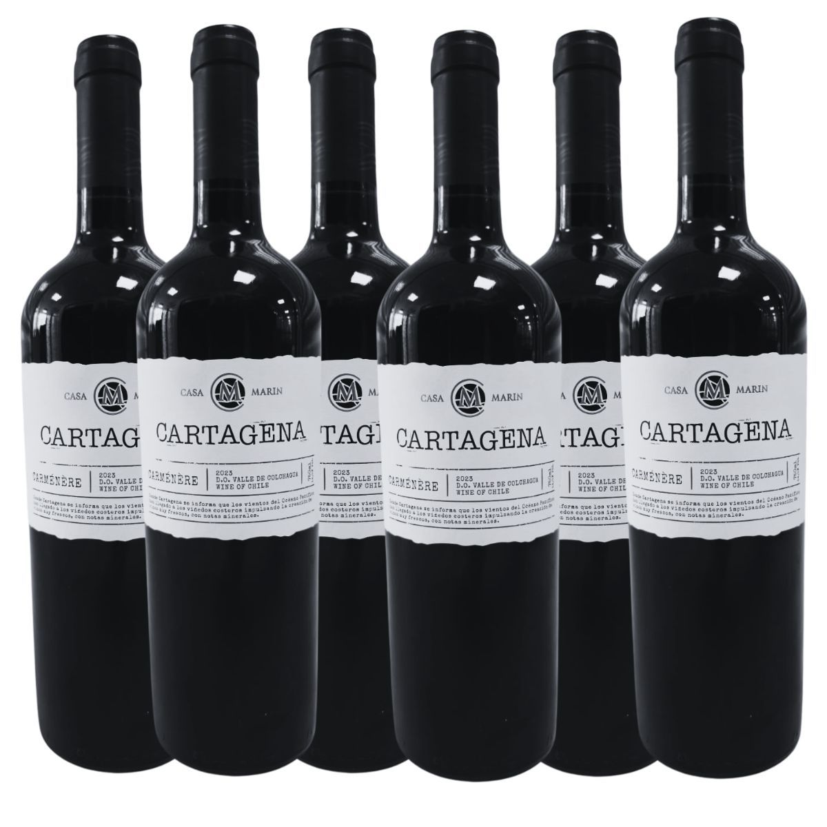 GENERICO - 6x Vinos Casa Marin Cartagena Carmenere 750 cc