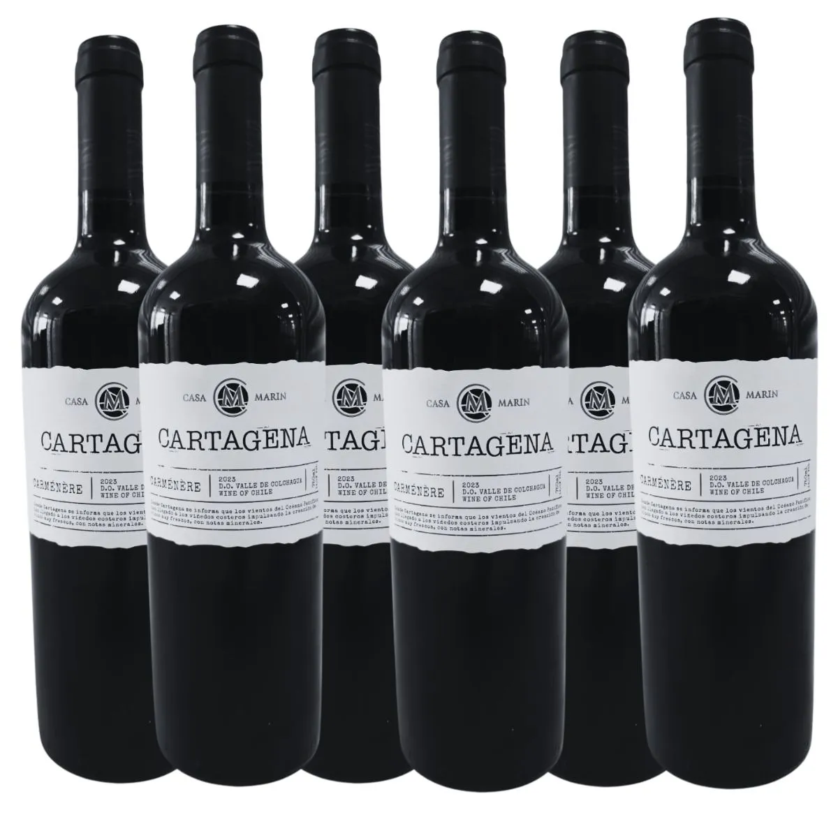 GENERICO - 6x Vinos Casa Marin Cartagena Carmenere 750 cc