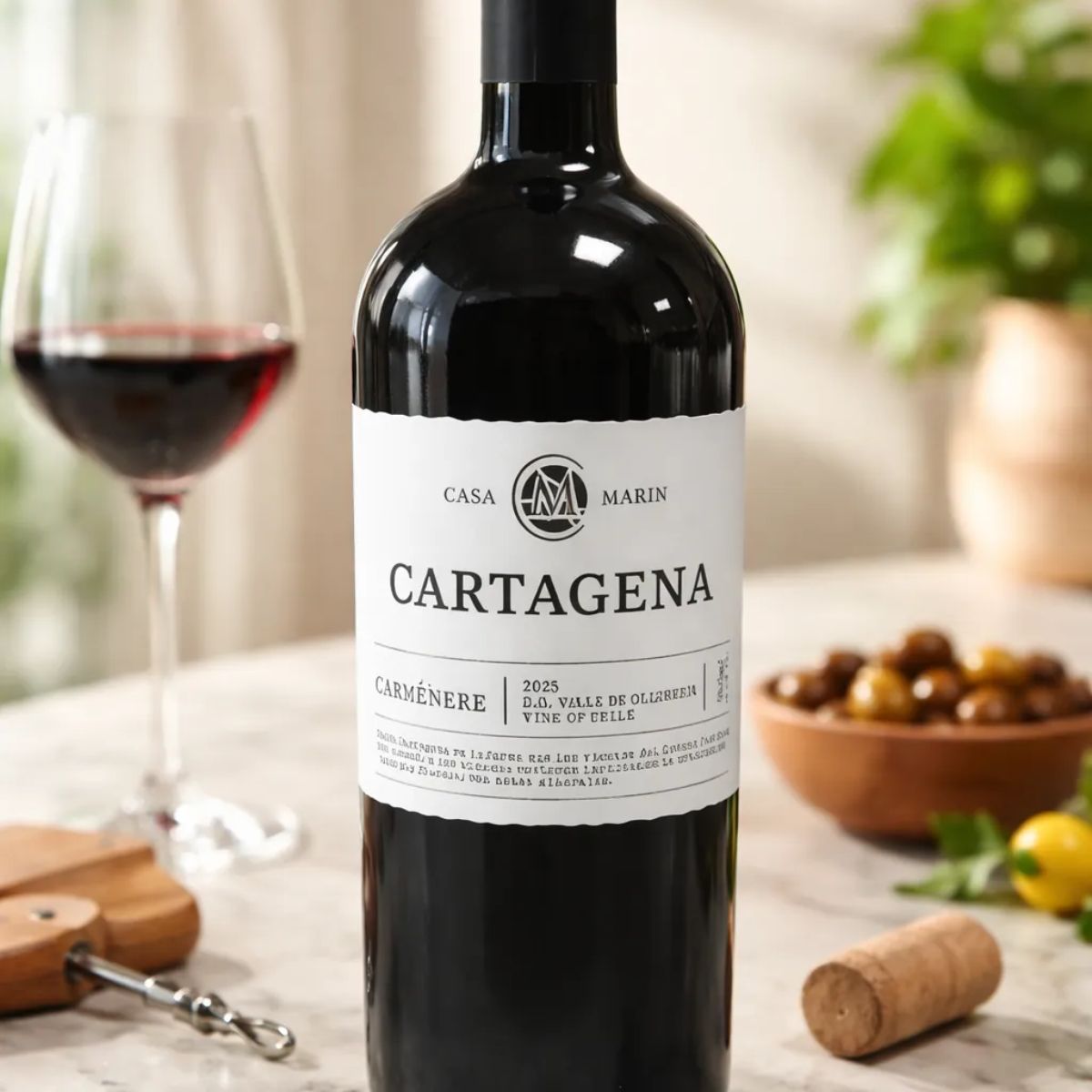 GENERICO - 6x Vinos Casa Marin Cartagena Carmenere 750 cc