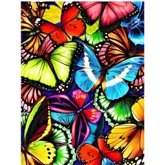 GENERICO - Kit diamond painting mariposas multicolor