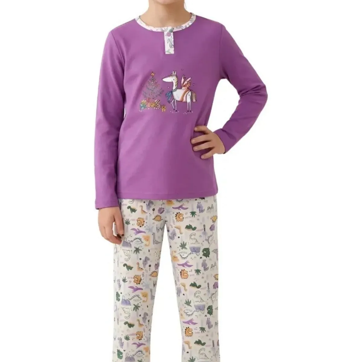 LOOK SHOP - Pijama Niña Verano. Manga Larga. Diseños. Talla 6 A 14 404