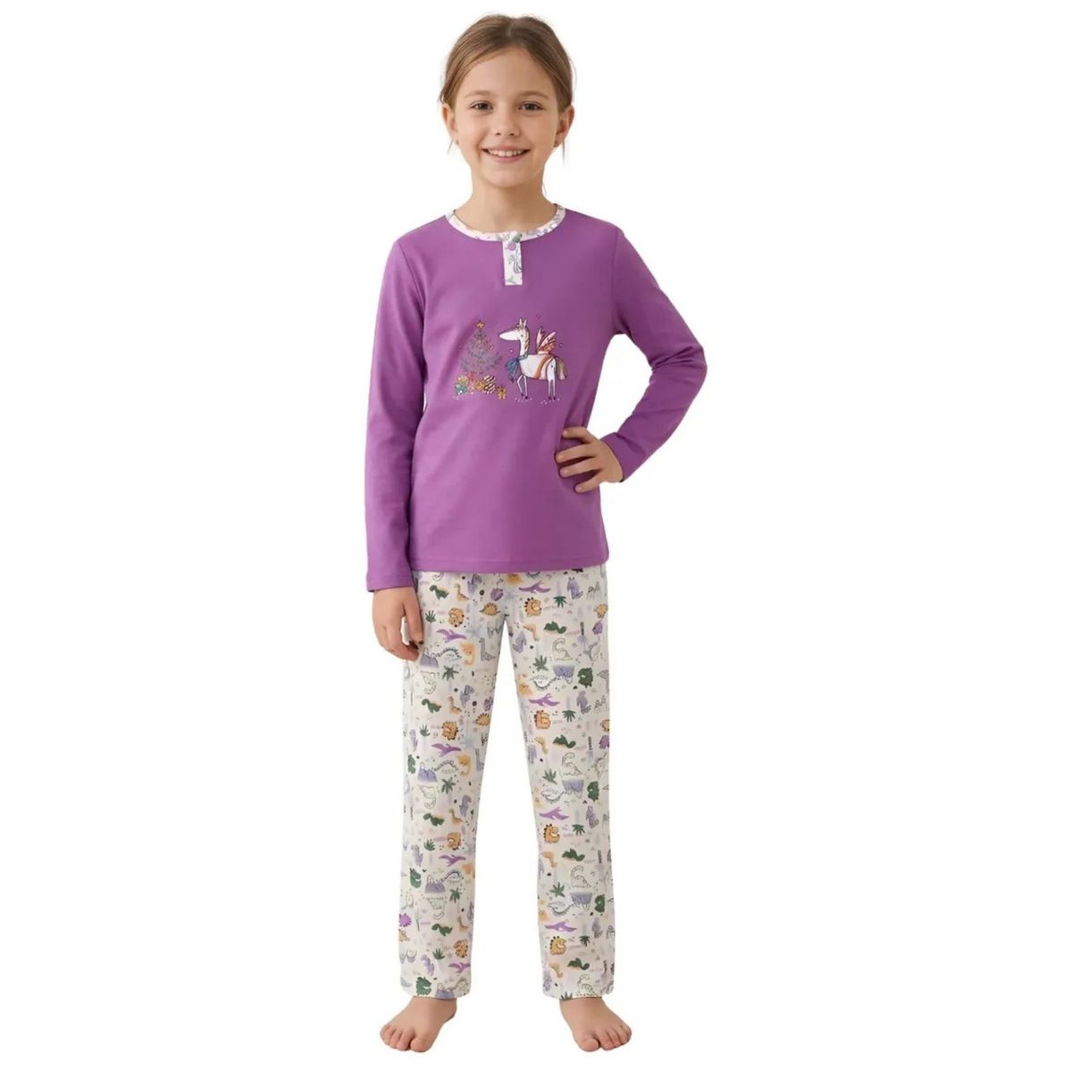 LOOK SHOP - Pijama Niña Verano. Manga Larga. Diseños. Talla 6 A 14 404