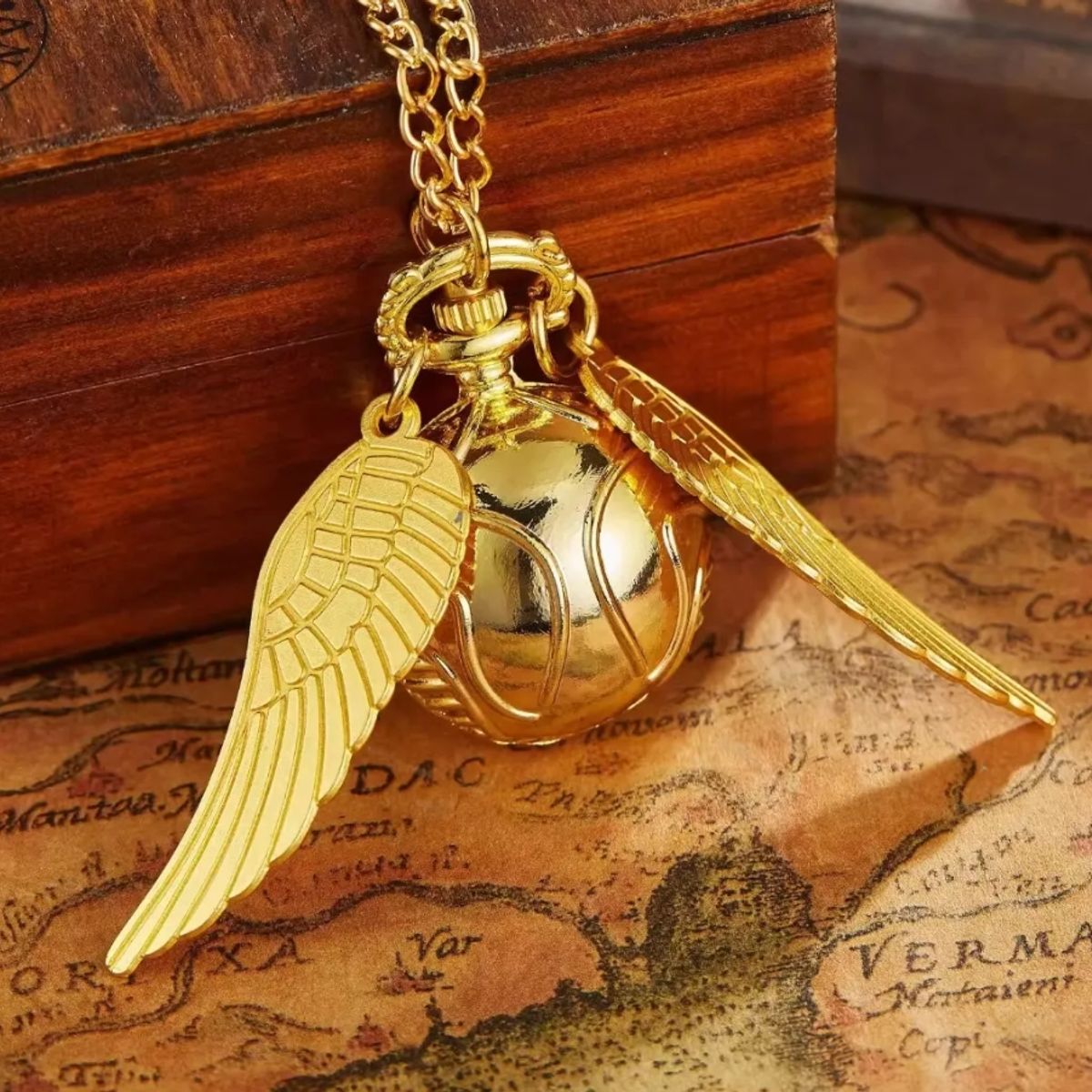 GENERICO - Reloj De Bolsillo Harry Potter Esfera Con Alas Collar