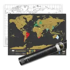 GENERICO - Mapa mundi raspable para viajeros