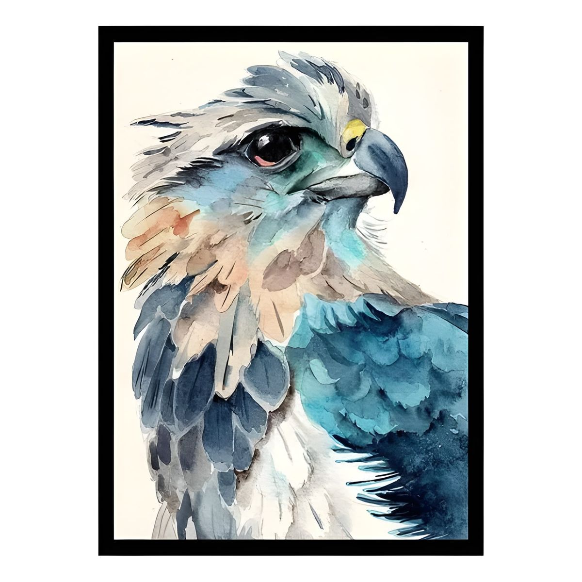 GENERICO - Cuadro águila azul acuarela 33x48 cm