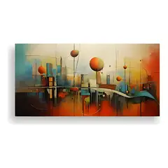 GENERICO - Cuadro abstracto horizontal 80x40 cm