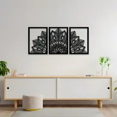 GENERICO - Set 3 cuadros mandala MDF