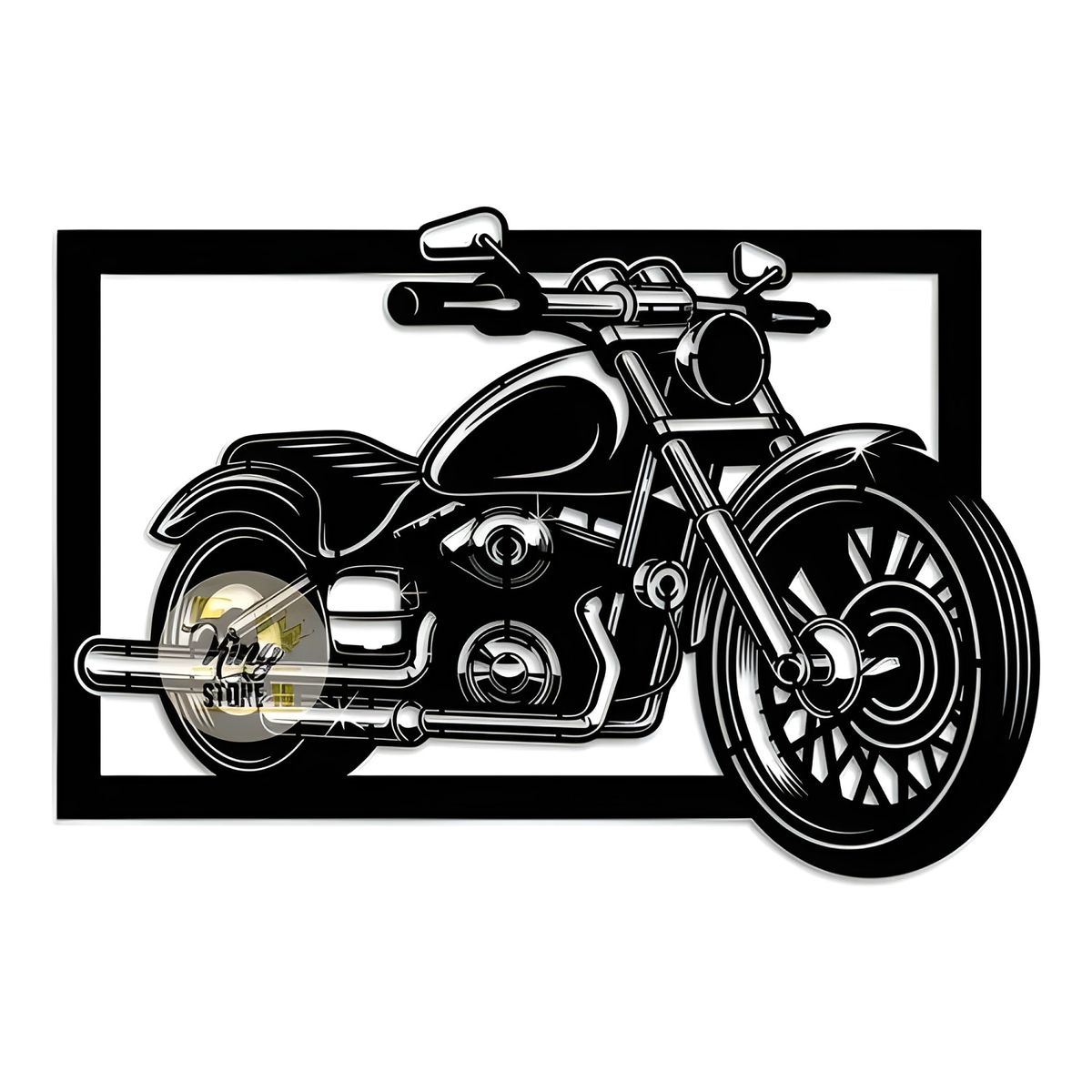 GENERICO - Cuadro motocicleta en madera MDF