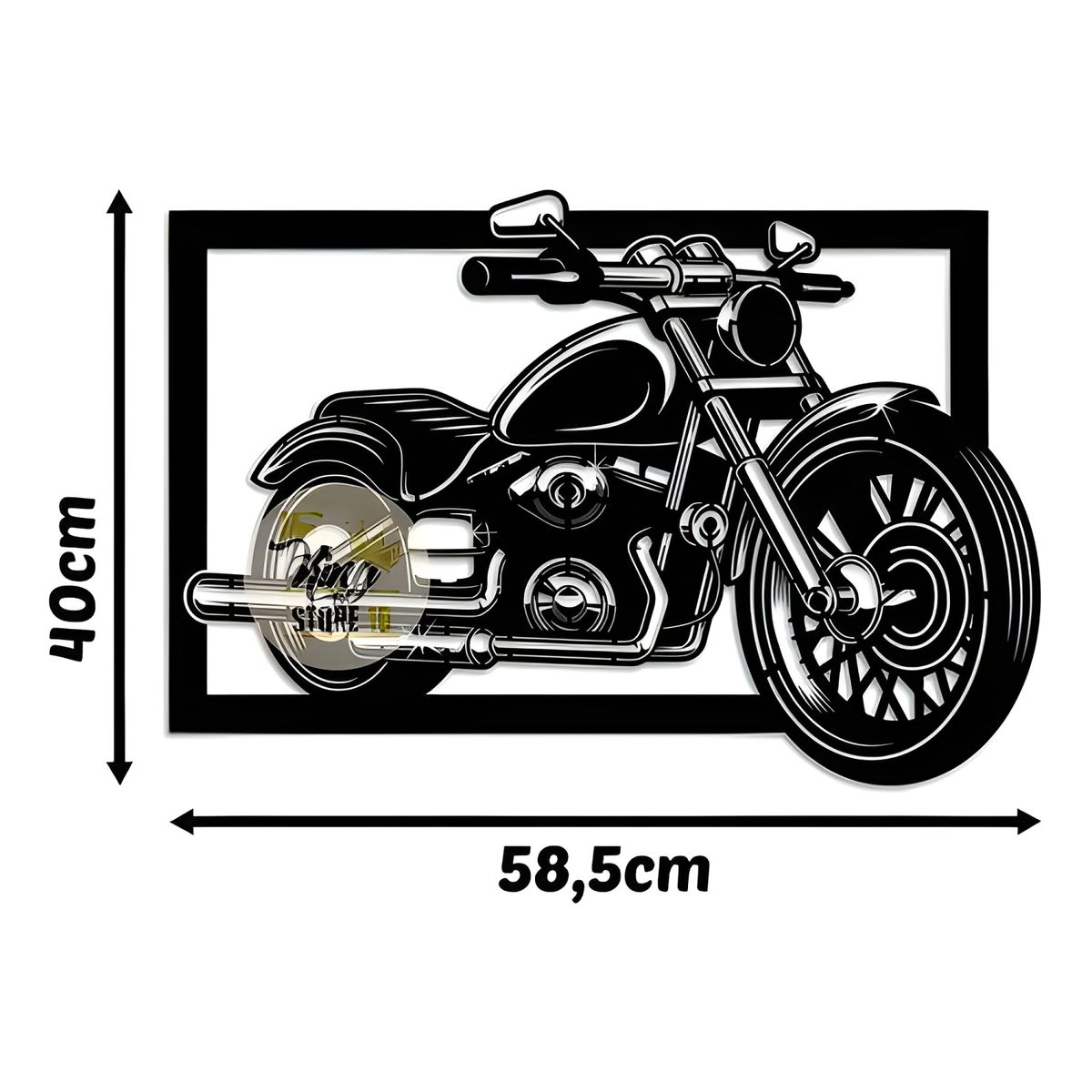 GENERICO - Cuadro motocicleta en madera MDF