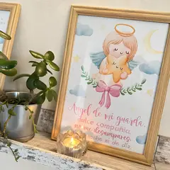 GENERICO - Set cuadro infantil bautizo Padre Nuestro