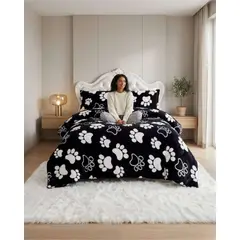 GENERICO - Cubrecama Plush 2 Plazas con Chiporro Térmico Extra Suave Invierno