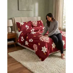 GENERICO - Cubrecama Plush 2 Plazas con Chiporro Térmico Extra Suave Invierno