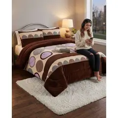 GENERICO - Cubrecama Plush 2 Plazas con Chiporro Térmico Extra Suave Invierno