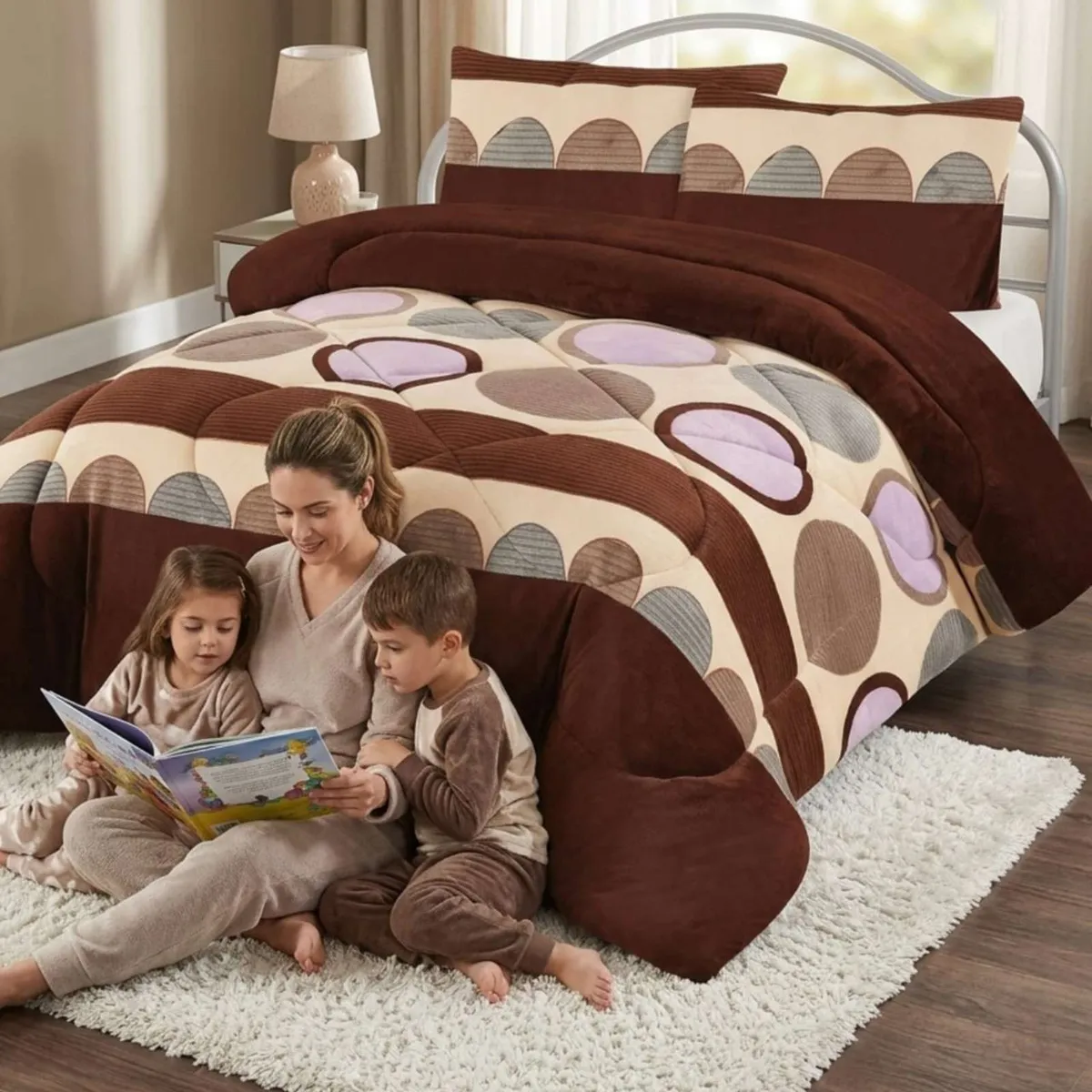 GENERICO - Cubrecama Plush 2 Plazas con Chiporro Térmico Extra Suave Invierno