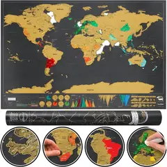 GENERICO - Mapa mundi raspable para viajeros