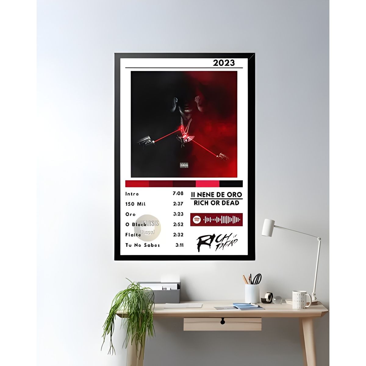 GENERICO - Cuadro Nene de Oro Rich or Dead 38x52 cm