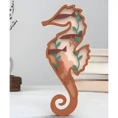 GENERICO - Cuadro caballito de mar en madera