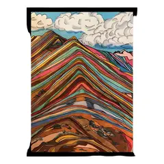 GENERICO - Cuadro montañas Perú 30x42 cm