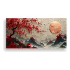 GENERICO - Cuadro japonés abstracto 100x50 cm