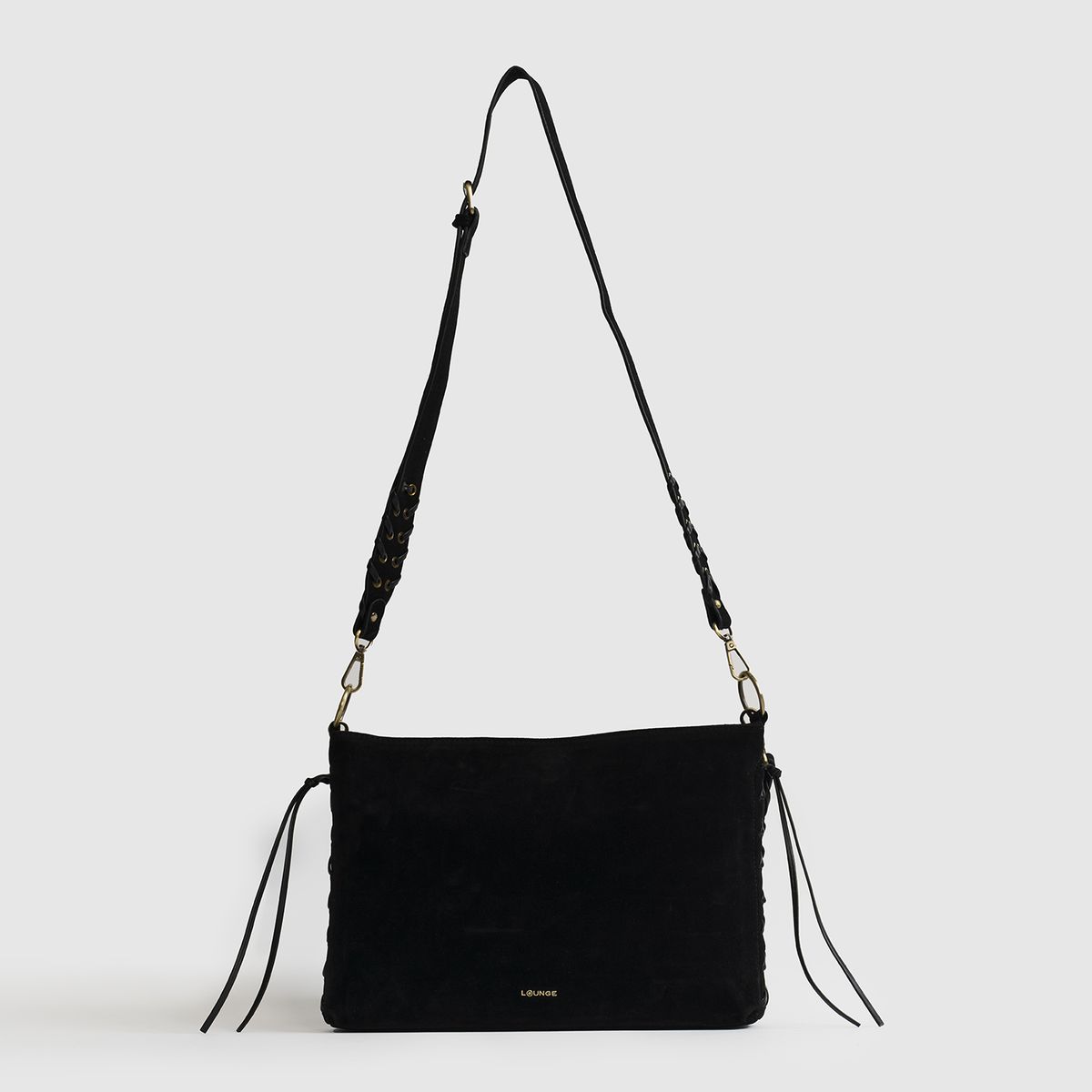 LOUNGE - Cartera Bandolera Efecto Gamuza Con Trenzado LOUNGE