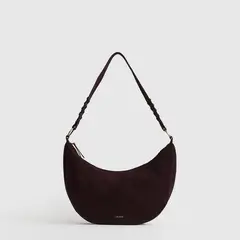 LOUNGE - Cartera De Hombro Media Luna Trenzada