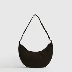 LOUNGE - Cartera De Hombro Media Luna Trenzada