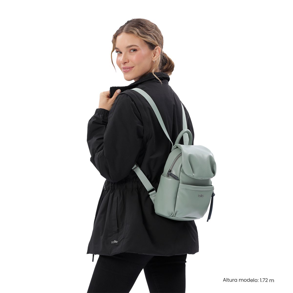 TOTTO - Bolso Pequeño para Mujer Soul tipo Mochila VerdeAzul