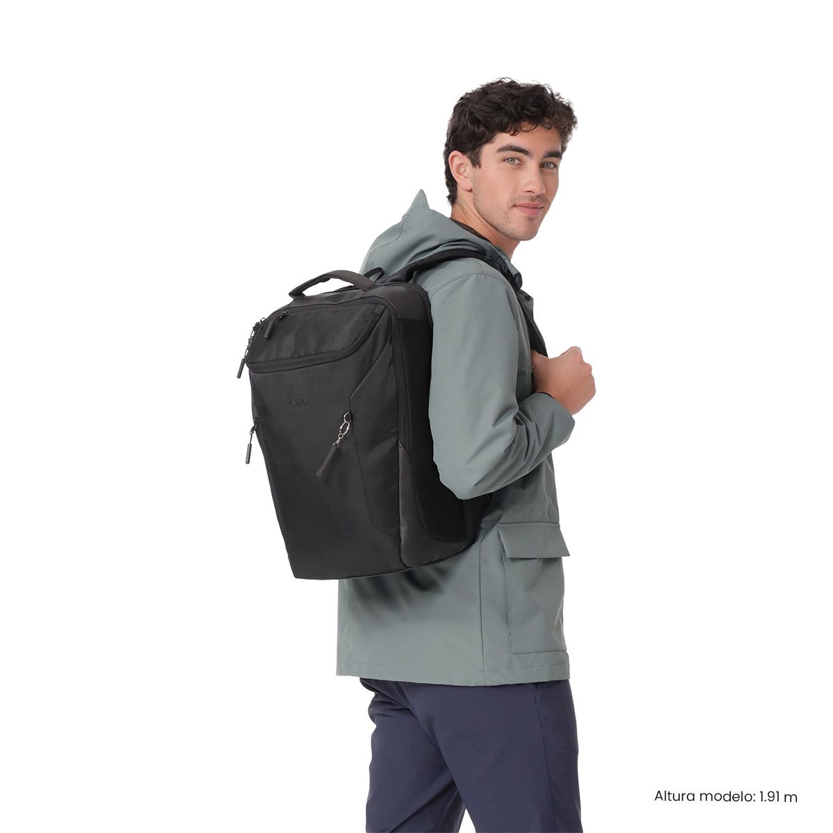 TOTTO - Mochila Ejecutivo Porta Pc 15  Tork Negro Hombre