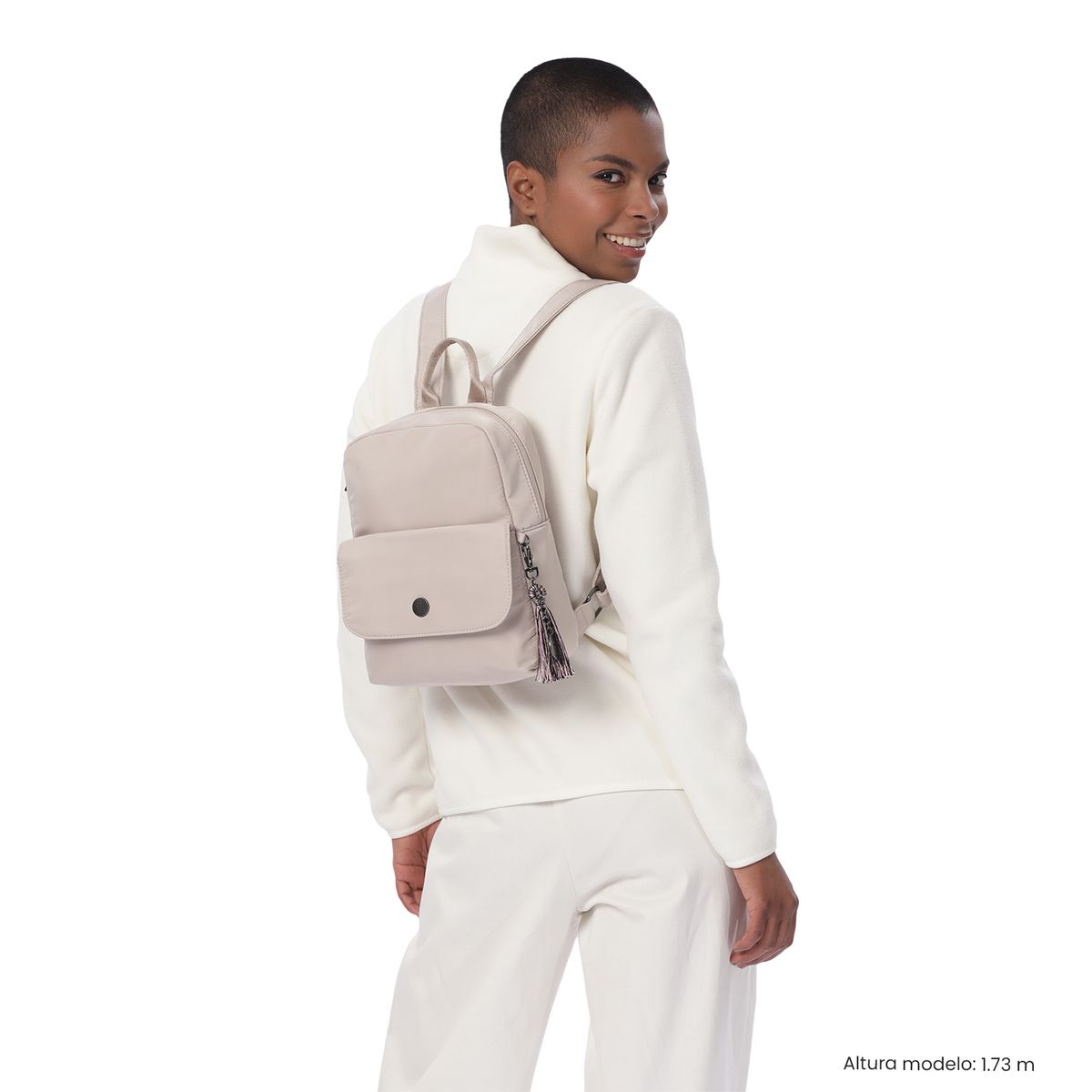 TOTTO - Bolso Pequeño para Mujer Corneana tipo Mochila Beige