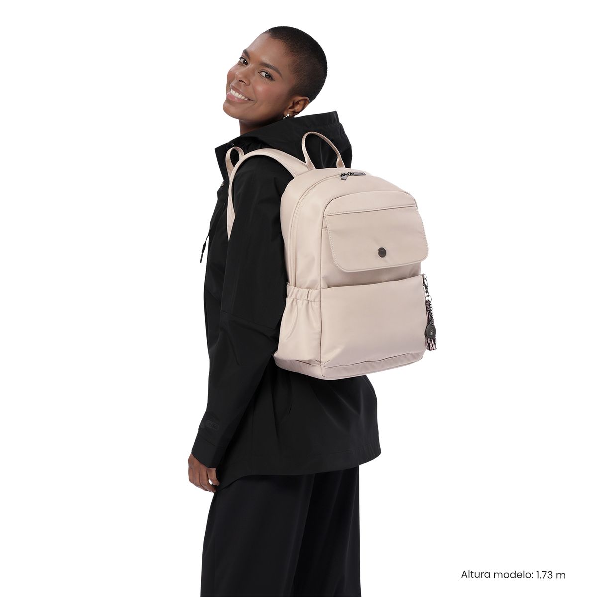TOTTO - Mochila Universitario Corneana Porta PC 14 Beige Mujer