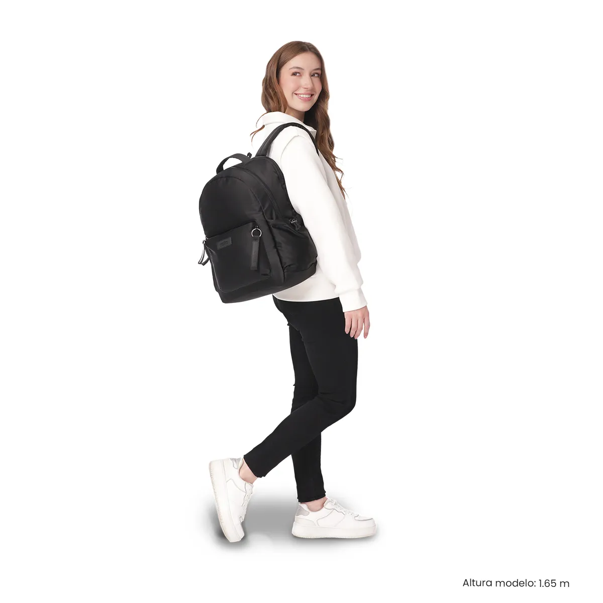 TOTTO - Mochila Universitario Estambul Porta PC 14 Negro Mujer